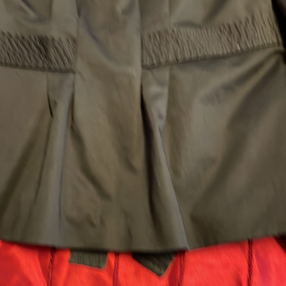 BCBGMAXAZRIA black lined blazor large two welt pockets cotton spandex - Picture 7 of 9